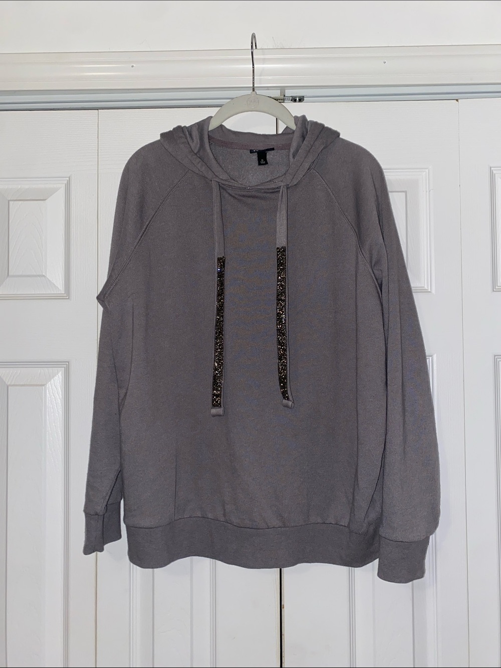 Torrid 0 Grey Sparkle Hoodie